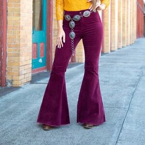 New with tags Lucky & Blessed Burgundy Corduroy Bell Bottom Pants